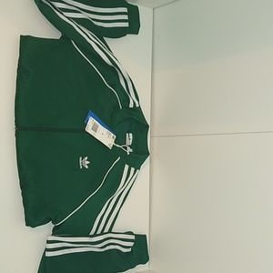 Green and White Adidas Jacket